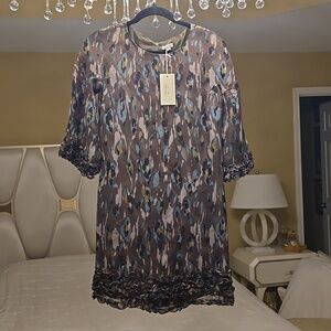 Walter Baker Silk Multicolor Abstract Mini Dress